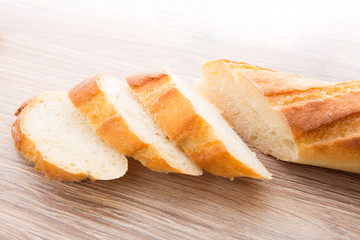 Slices of baguette