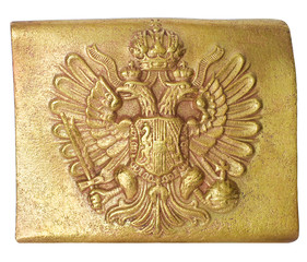 Belt buckle of the Austrian soldier.