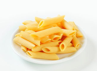 Cooked penne pasta