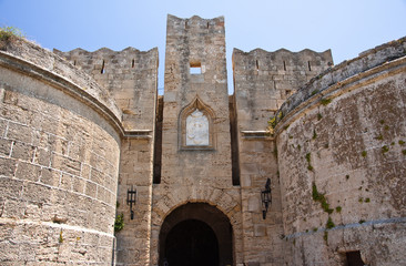 Medieval castle. Rhodes, Greece.