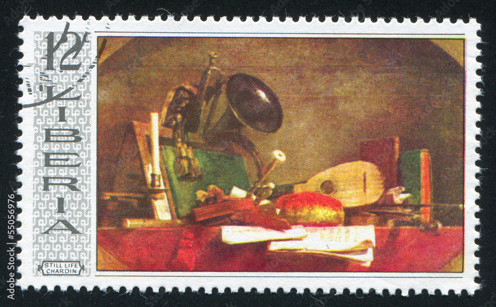 Sticker Still Life by Jean Baptiste Chardin