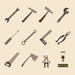 Engineer and set of Mechanical tools