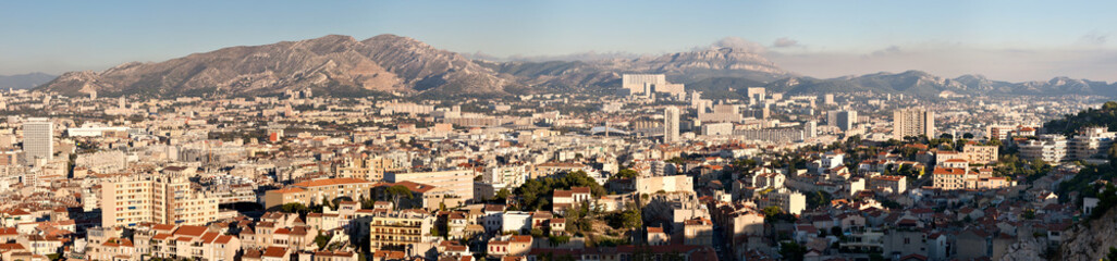 Fototapeta na wymiar Panorama of Marseille, France