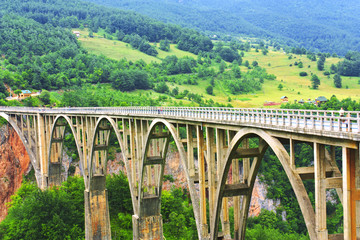 Fototapeta na wymiar Bridge Djurdjevica in Montenegro