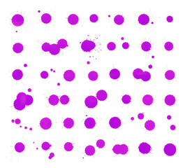 Violet ink stain spot collection
