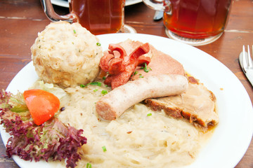Meat and sauerkraut