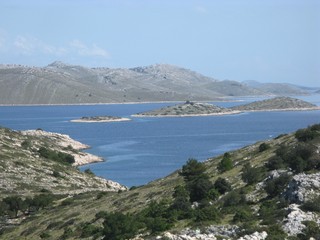 View on the Kornati national park from Levrnaka