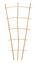 Bamboo trellis plant support isolated on white