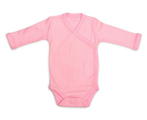 Newborn baby girls pink romper