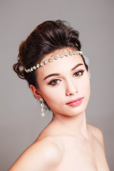 Fototapeta premium Bridal Make up and Hair Style in studio shot.