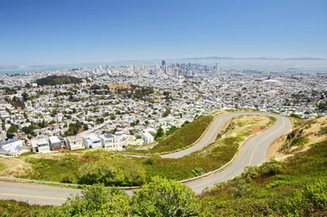 Foto op Plexiglas San Francisco downtown, from Twin Peaks, California © Jiri Foltyn