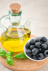 Olive oil and olives