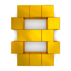 number 8 cubic golden
