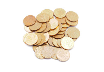 money on a white background