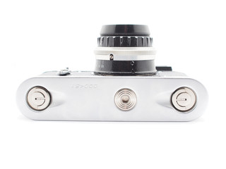 Old camera on a white background