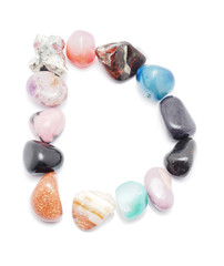 letter from minerals on a white background