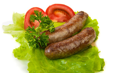 Grilled sausages