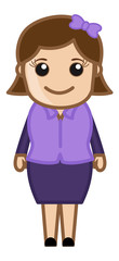 Corporate Woman - Business Cartoon Character Vector