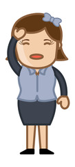 Headache in Office - Business Cartoon Character Vector