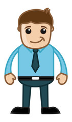 Happy Professional - Business Cartoon Character Vector