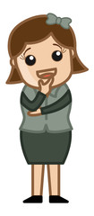 Woman Wondering - Business Cartoon Character Vector