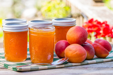 Homemade apricot jam or preserves