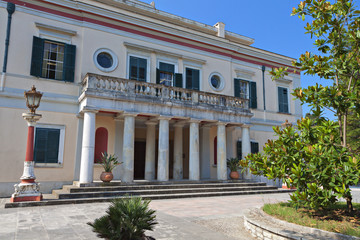 Mon Repo palace at Corfu island in Greece