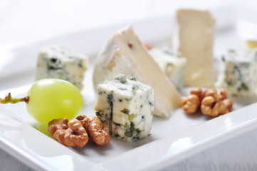 Camembert and  blue cheese