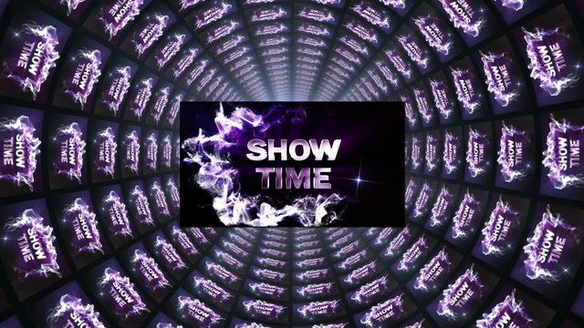 Show Time Text in Tunnel with White Transition