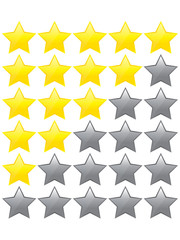 Rating stars set