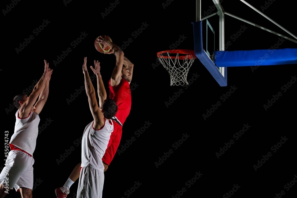 Poster basketball player in action