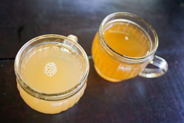 Two cups of aromatic tea
