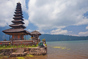 Temple Ulun Danau on Bratan Lake in Bali