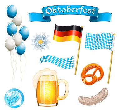 Set of Oktoberfest design elements
