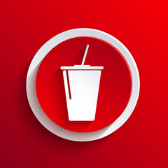 Vector red circle icon. Eps10