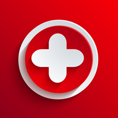 Obraz premium Vector red circle icon. Eps10