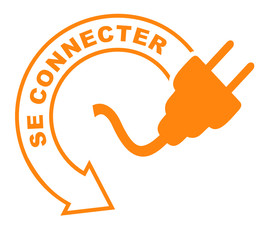 se connecter flèche orange