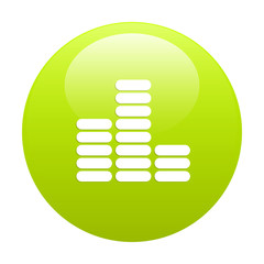 bouton internet equalizer musique icon green