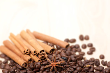 coffee beans on the table
