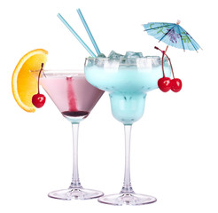 alcoholic exotic cocktail isolated