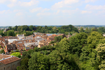 Fototapeta na wymiar View from the Warwick castle, England