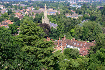 View from the Warwick castle, England