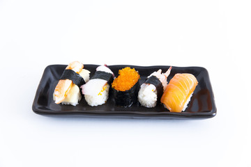sushi with white background