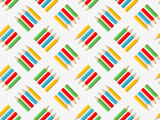 School background with colored pencils