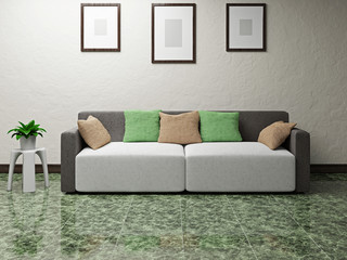 Sofa near the wall