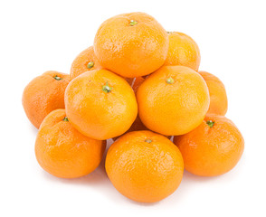 Tangerines isolated over white
