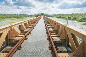 Riveted historic railway bridge