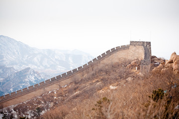 Fototapeta premium Chinese Great Wall in winter