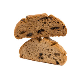 rich cookies with chocolate isolated