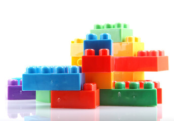 Naklejka premium plastic building blocks